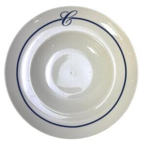Homer Laughlin USA Vintage 12" Rimmed Soup/Pasta Bowl 'C' Monogram